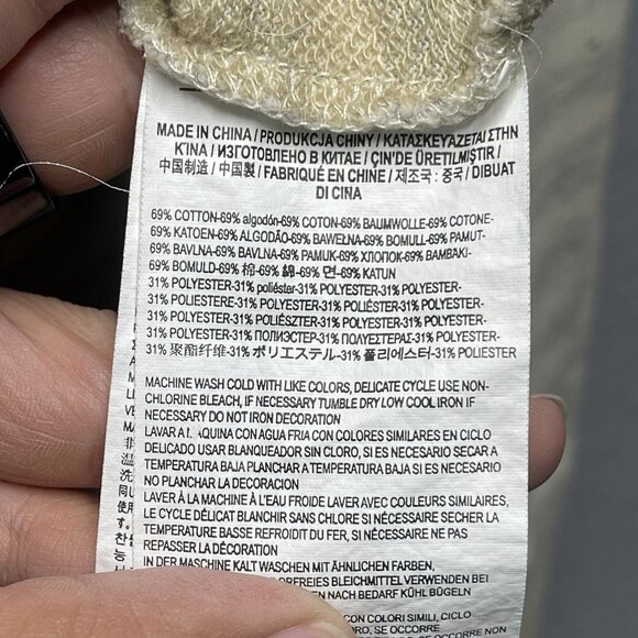 Vans Hoodie Womens M Beige Gray Striped Full Zip Hoodie - Picture 4 of 6